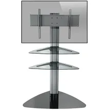 Peerless-AV Peerless SS550P-S Monitorständer 32-50 Zoll mit 2 Glas-Ablagen, silber