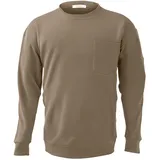 Vevor flammhemmende Langarmshirt, leichte, 7 oz atmungsaktive Baumwolle, feuerhemmende Arbeitskleidung für Herren mit Vorschrumpfbehandlung und Tasche, für Schweißer, Elektriker, Hellbraun 2XL