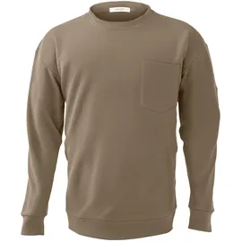Vevor flammhemmende Langarmshirt, leichte, 7 oz atmungsaktive Baumwolle, feuerhemmende Arbeitskleidung für Herren mit Vorschrumpfbehandlung und Tasche, für Schweißer, Elektriker, Hellbraun 2XL