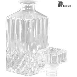 Alpina Klassische Glaskaraffe für Whisky, Cognac, Likör - Whiskykaraffe - Whiskyflasche - ca. 800 ml
