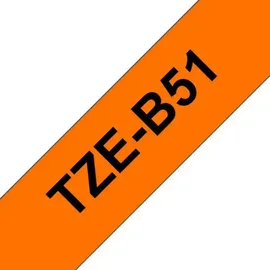 Brother TZe-B51 24mm schwarz auf orange