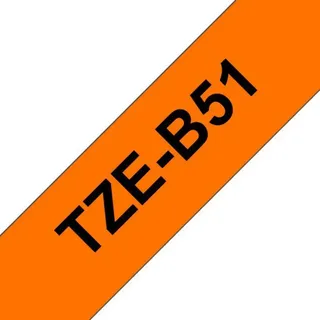 Brother TZe-B51 24mm schwarz auf orange