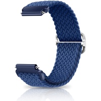 CeiBand Geflochtenes Solo Loop Elastische Armband, 18mm 19mm 20mm 22mm Schnell Verstellbares Herren Damen Weiches Aatmungsaktive Sportbänder Uhrenarmbänder Ersatzarmband - Blau