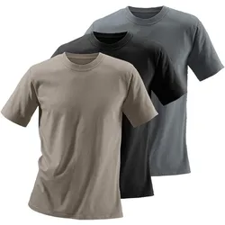 H.I.S T-Shirt, (Packung, 3 tlg.), aus Baumwolle perfekt als Unterziehshirt, Gr. 10/4XL, olivgrün, schwarz, dunkelgrau, , 776053-10
