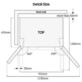 Samsung RS6GCG885DB1EG Side-by-Side (634 l, 1780 mm hoch, Schwarz)