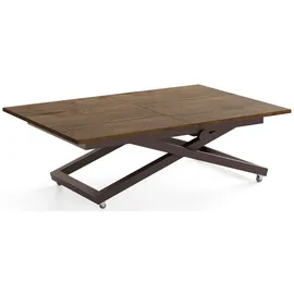 WFL GROUP Axen Braun Eiche 120-160 x 80 x 38-75 cm
