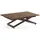 WFL GROUP Axen Braun Eiche 120-160 x 80 x 38-75 cm