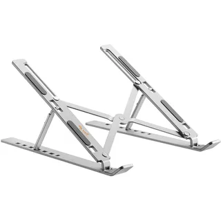 my wall Faltbarer Laptop Ständer - HT49L, Laptop Ständer für 11"-15" (28-38 cm) Laptops, Laptop Zubehör mit Transporttasche, 7-stufig Einstellbarer Winkel, Belastbar bis 5 kg