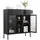 Coemo Highboard Paris 105 x 110 x 35 cm Schwarz