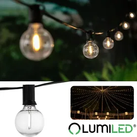 Lumiled Solar Lichterkette Außen 20x LED RGB 10,5 M Solarlichterkette für Garten Solarkette Solarleuchte Außenleuchte Gartenlicht KUGEL IP44 Gl...