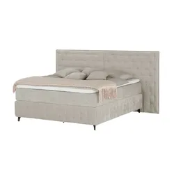 Kings and Queens Boxspringbett  Fjell , beige , Maße (cm): B: 280 H: 130