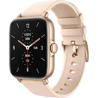 Fitnessuhr Damen Herren mit Blutdruckmessung, Smartwatch mit Telefonfunktion, Sportuhr und Schrittzähler, Gesundheitsuhr in Schwarz, Gold, Rosa,Si... - Rosa