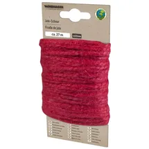 WINDHAGER Jute-Schnur Rot/Grau 27 m x 3,5 mm