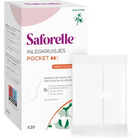 Saforelle Coton Protect Slipeinlagen Pocket 20 Stück