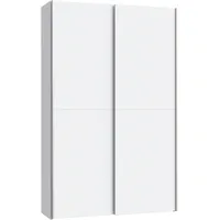 Forte Ozzula Garderobenschrank 120 x 42 x 190,5 cm Weiß matt