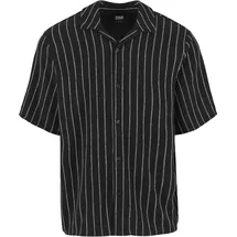 URBAN CLASSICS Langarmhemd gestreift Schwarz XL