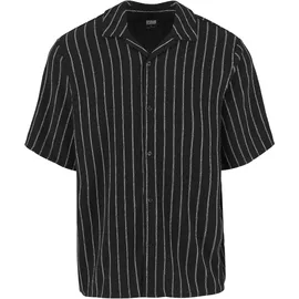 URBAN CLASSICS Langarmhemd gestreift Schwarz XL