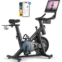 Merach Heimtrainer Fahhrad für Zuhause, leises Fitnessbike mit HD-Screen,