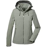 KILLTEC Damen Softshelljacke Softshell Jacke mit abzippbarer Kapuze Damen Softshelljacke wasserabweisend, Winddicht, atmungsaktiv 00762-helloliv 44