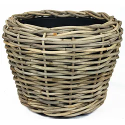 Pflanzkorb Sylter Korb Blumenkorb 68x52cm Rattan Garten Drypot Natur