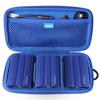 Anleo Hard Travel Case für Samsung T7 Shield 2TB / 1TB / 4TB, Portable SSD, USB 3.2 Gen2 Externes Solid State Drive (Blau, Hülle für 3 Festplatten)