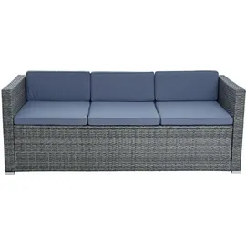 Estexo Rattan Lounge Sitzgruppe Loungeset grau