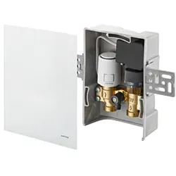 Oventrop Unibox Temperaturregelung 1022772 R-Tronic Echtglas weiß, für Raum und Rücklauf