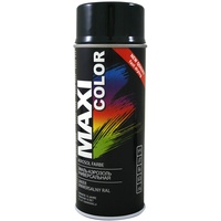 Maxi Color NEW QUALITY Sprühlack Lackspray Glanz 400ml Universelle spray Nitro-zellulose Farbe Sprühlack schnell trocknender Sprühfarbe (RAL 9017 Verkehrsschwarz glänzend)