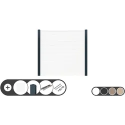 Komplettset Kunststoff Sichtschutzwand – variabeler Steckzaun - Zaun aus wetterfesten PVC in 4 Farben - Zaunpaket inkl. Pfosten & Montagezubehör