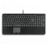 Perixx PERIBOARD-534 H DE, Kabelgebundene USB Tastatur - mit Touchpad und 2x Hub