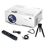 WTONISY Mini Projektor,Stabiler Als WLAN Beamer,1080P led Beamer heimkino,HDMI USB TF Kleiner Beamer