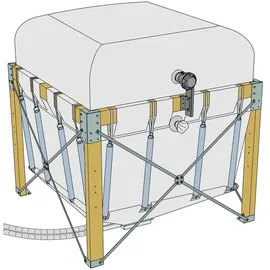 Fröling Pellets-Variosilo 2,90 x 2,90m Inhalt 6,0 - 8,8t
