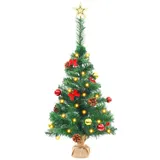 vidaXL Künstlicher Weihnachtsbaum mit Kugeln Grün 64 cm