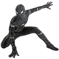 ZXDFG Spiderman Kostume Erwachsene Fasching Spiderman Kostüm Herren Homecoming Anzug 3d Print Mit Maske Halloween Karneval Superhelden Cosplay Echte Spiderman Kostüm Frau Schwarz far from Home