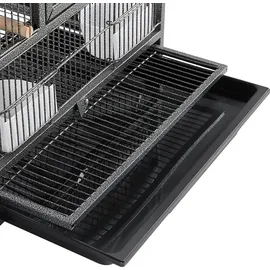 Yaheetech Vogelkäfig Vogelvoliere 96 x 46 x 53 cm Schwarz