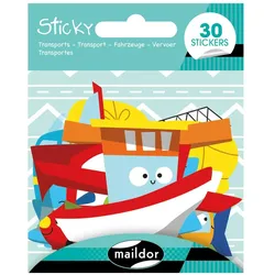 Maildor 10x Sticky, Transportmittel, 30 Sticker - Mehrfarbig AE179C