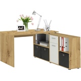 FMD Eckschreibtisch »Lex, Schreibtisch / Sideboard,«, drehbar, Breite 136 / 205 cm, Made in Germany