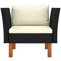 vidaXL Polyrattan Gartensofa schwarz/weiß 315764