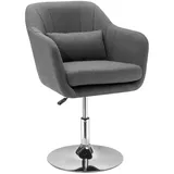 Homcom Arbeitshocker Dunkelgrau, Kunststoff, 60x91x60 cm, Arbeitszimmer, Bürostühle, Drehstühle