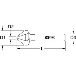 Kegel- und Entgratsenker 90° HSS ø10mm - silber