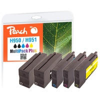 Peach Spar Pack Plus Tintenpatronen kompatibel zu HP No. 950*2, No. 951
