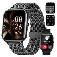 Smartwatch, Damen Herren Smartwatch, Fitness Tracker Uhr Smartwatch (Fitnessuhr mit Telefonfunktion 1,69" HD Voll Touchscreen Zoll,