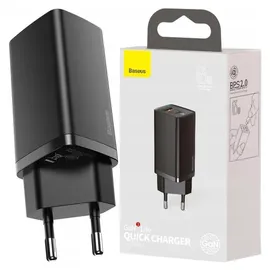 Baseus GaN2 Lite Quick Charger C+U QC 3.0 PD 3.0 65W EU Black (CCGAN2L-B01)