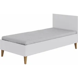 les tendances Kinderbett Kubi 80 x 180 cm Eiche lackiert weiß