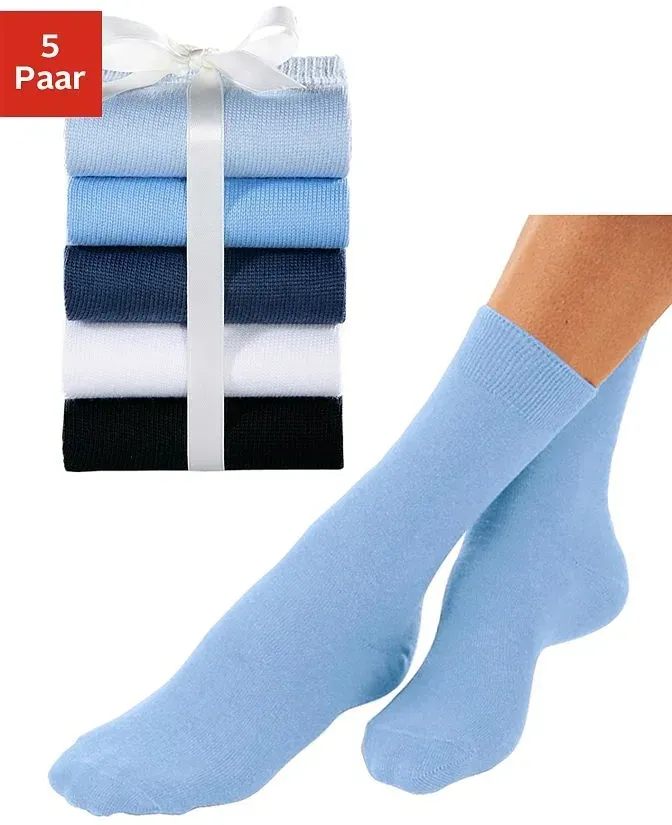 Basicsocken GO IN, Herren, Gr. 35-38, schwarz (blau, marine, hellblau, sanftes weiß, schwarz), Baumwolle, Baumwollmischung, Elasthan, Polyamid, Polyester, unifarben, elastisch, Socken, unifarben