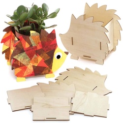 Igel Blumentopf-Set aus Holz (pro Set 3) Basteln mit Holz
