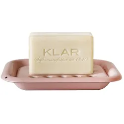 Klar-Seifen - Seifenschale aus Email, rose 1 St
