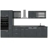 Vicco Küchenzeile R-Line 350 cm Schwarz Beton/Anthrazit