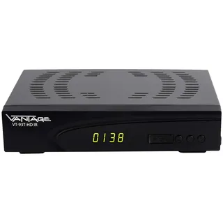 Vantage VT-93 DVB-T2 Receiver für Italien (Italienische Menüführung, Sender in HD, PVR Ready, Digital, Full-HD 1080p, HDMI, Mediaplayer, S/PDIF, USB 2.0, LAN, 12V tauglich), schwarz