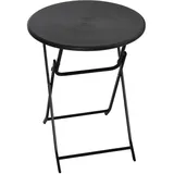 Okwish Gartentisch Klapptisch Ø60 x 73 cm Dunkelgrau